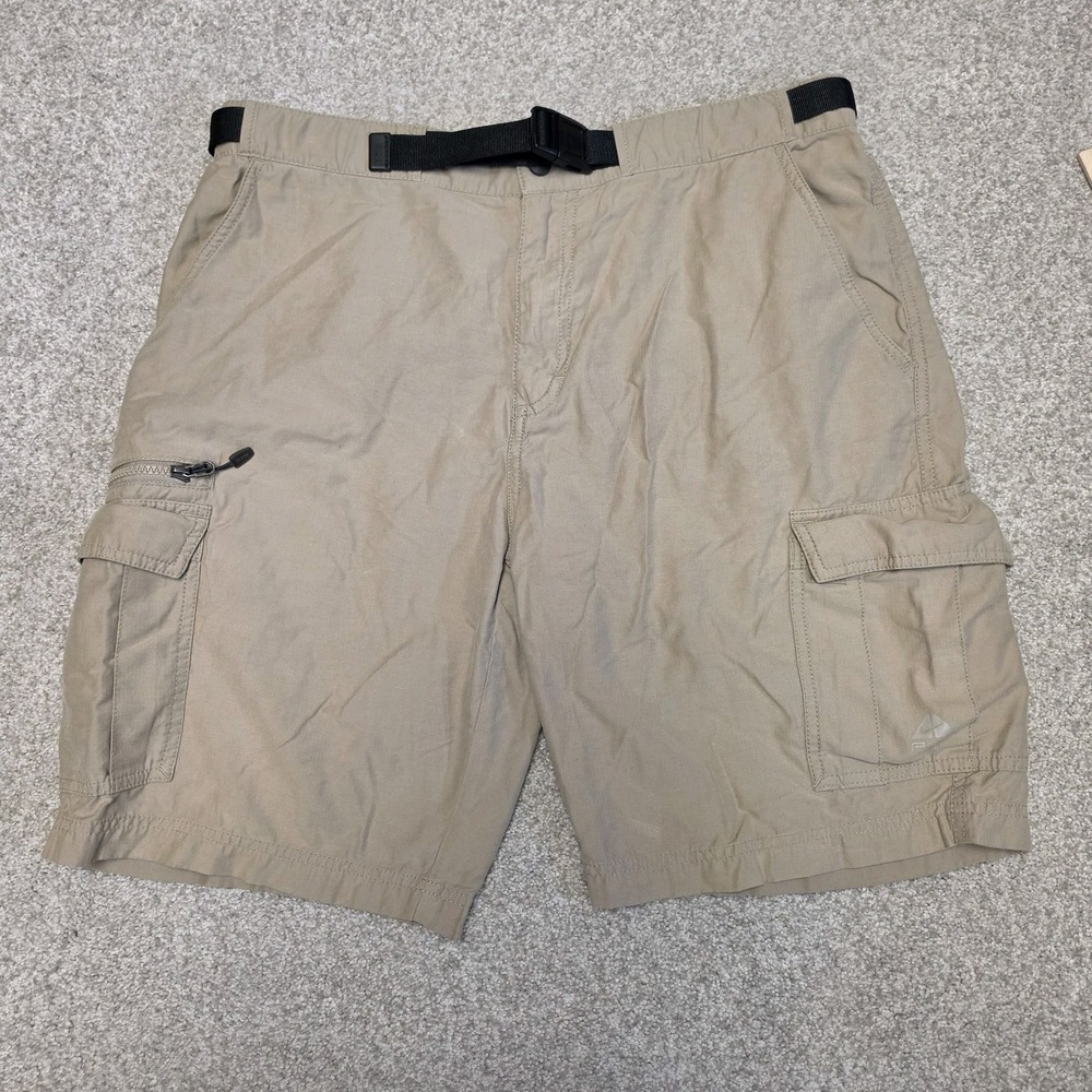Nike ACG‎ Beige Brown Cargo Shorts Men's 34 All Conditions Gear 100% Nylon EUC